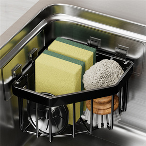 Cesta Esquinera Cuadrada de Acero Inoxidable para Escurridor de Fregadero, Organizador Colgante para Cocina y Baño - Product Image 5