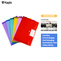 Carpeta de Archivo Transparente Kaplo A4 de PP, Bolsa de Archivo con 11 Orificios y Botón a Presión para Carpetas de 3 Anillos, Impermeable