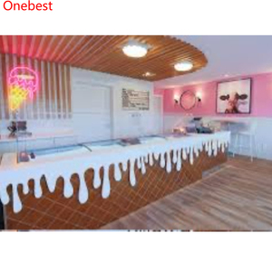 Thổ Nhĩ Kỳ Nóng Chảy Ice Cream Cửa Hàng Đồ Nội Thất Quầy Bar Thiết Kế Đáng Yêu Dài Thẳng Hình Dạng Bảng Thanh - Product Image 4