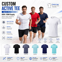 T-shirt personnalisé avec logo, 100% polyester, séchage rapide, 170g, performance, sport, gym, tee-shirt réfléchissant pour la course à pied, marque privée, vente en gros