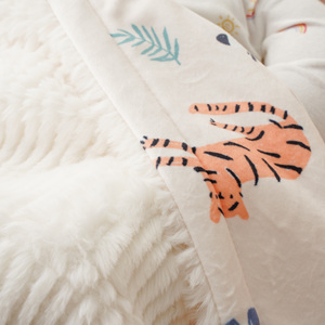 Services de personnalisation OEM ODM, couverture en fausse fourrure imprimée, 100% polyester, couverture douce et chaude - Product Image 5