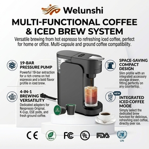 <span class=keywords><strong>Cafetera</strong></span> Individual WLS-1703 en Oferta, Compatible con Cápsulas K-Cup, <span class=keywords><strong>Cafetera</strong></span> Compacta con Pantalla Táctil para Café Frío y Caliente - Product Image 1