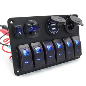 Panel de combinación 6+4 con interruptor de barco azul, medidor de voltaje y toma de encendedor para actualización de vehículos - Product Image 2