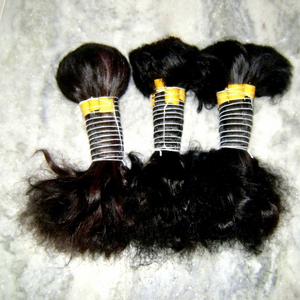 SMVIMPEX Modèle 16 Extensions de cheveux naturels indiens Remy 100% humains, 100g, double trame tissée à la machine, ondulation naturelle, pour coloration au blanchiment - Product Image 1