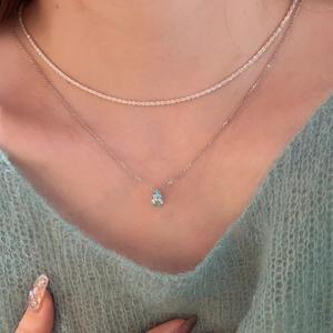 Collar de Plata de Ley S925 con Baomorganita Rosa Claro, Colgante de Corazón de Durazno de Lujo, Estilo Socialité para el Trabajo, Colgantes de Moda - Product Image 3