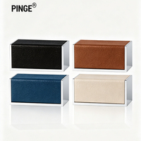 Bouchon de flacon de parfum rectangulaire blanc, design carré noir et or, avec couronne en strass Zama mat, 18 mm