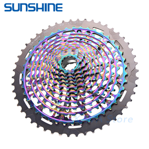 SUNSHINE 9-50T XD Ultralight <span class=keywords><strong>Cassette</strong></span> Volant <span class=keywords><strong>12</strong></span> <span class=keywords><strong>Vitesses</strong></span> <span class=keywords><strong>VTT</strong></span> Vélo Roue Libre Noir/Arc-En-Ciel Compatible pour <span class=keywords><strong>SRAM</strong></span> XD K7 pour Mounta - Product Image 5