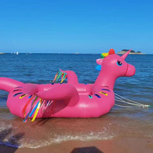 Flotteur gonflable personnalisé en forme de flamant rose en PVC, bateau tractable, équipement de jeu aquatique, jouet pour hôtel, complexe hôtelier, usage commercial - Product Image 5