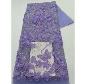 Nuevos Productos en Oferta, Precio al por Mayor, Tela con Flores 3D para Vestidos, Lentejuelas, Encaje Francés, <span class=keywords><strong>Ropa</strong></span> <span class=keywords><strong>de</strong></span> Encaje - Product Image 6