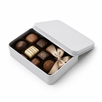 Boîte à souvenirs en fer blanc pastel avec couvercle amovible pour coffrets cadeaux, biscuits, bonbons, impression personnalisée, OEM, ODM, vente en gros, emballage en vrac