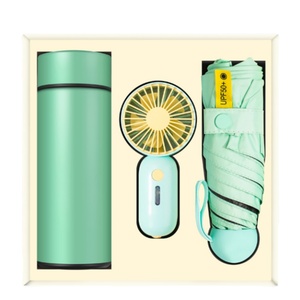 WD 2024 Mini USB Fan Vacuum Cup <strong>Umbrella</strong> <strong>Gift</strong> <strong>Set</strong> for Summer Weddings-New Promotional <strong>Gift</strong> - Product Image 1