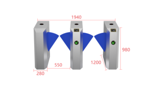 Người đi bộ truy cập cổng máy ba con lăn Swing cổng quẹt thẻ nhận dạng khuôn mặt cánh cổng cộng đồng kiểm soát truy cập tham dự - Product Image 4