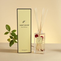 Diffuseur de parfum à bâtonnets vanille 150 ml, motif Bouquet Éclos, personnalisable, vente en gros usine, faible MOQ, OEM&ODM pour la décoration intérieure et les cadeaux de mariage
