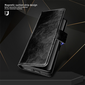Funda con tapa magnética de cuero de lujo con tarjetero para Samsung Galaxy <span class=keywords><strong>Z</strong></span> Fold6 y Fold 5 y 4 5G con cubierta con ranura para bolígrafo + vidrio frontal - Product Image 4