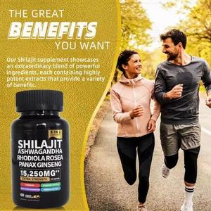 OEM özel marka bitkisel takviyeler doğal ashashandha himalaya Shilajit reçine özü kapsüller