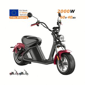 Motocicleta Cruiser Eahora M2 EEC EU Stock, 2000W, 60V, Neumático Grueso de 14 Pulgadas, con Frenos de Disco Hidráulicos, 40-60km/h, Scooter EEC 2 - Product Image 2