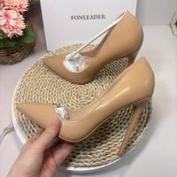 Chaussures à talons hauts pour femmes, élégantes, à semelle rouge, avec embout en acier, personnalisables, pour la vente en gros
