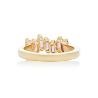 Bague en or jaune 18 carats avec saphir rose 1,20 ct, collection héritage, qualité d'investissement, chef-d'œuvre de joaillerie haut de gamme, style baron européen