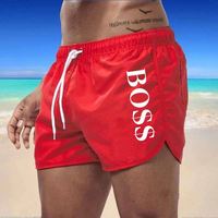 Summer New Custom Men's Beach Shorts Eco-Friendly Anti-Wrinkle Nylon Surfer Shorts Genou Length Embroidered Technics