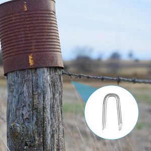 Agrafes en acier galvanisé QBXMY7 U de 1 à 1,9 pouces pour clôtures, emballage en vrac - Product Image 4