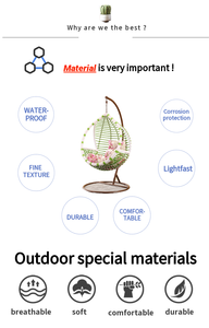 <span class=keywords><strong>Pas</strong></span> <span class=keywords><strong>cher</strong></span> d'usine Vente en gros <span class=keywords><strong>Coussin</strong></span> rond extérieur Mobilier de jardin Rotin Patio Balcon Cour Balançoire Chaise - Product Image 5