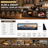 Écran d'affichage numérique intelligent de 11,26 pouces 450 cd/m² pour bord de rayonnage, lecteur de signalisation numérique WiFi pour la promotion de produits en magasin de détail