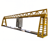 Machine de soudage automatique à haute fréquence de type pont pour la soudure de longues coutures sur grandes tentes, membranes, bâches et toiles