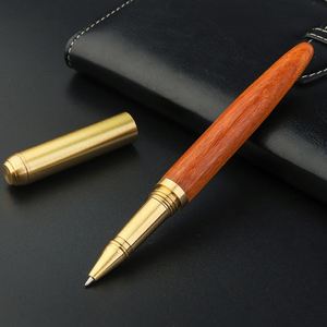 Premium Executive Business Ballpoint Pen Handcrafted Custom Luxury Metal Brass Engraved Logo Gift Black/Blue <b>Ink</b> - Product Image 3