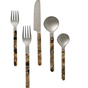 Ensemble de couverts modernes en acier inoxydable, ustensiles de cuisine, vaisselle, couteau, fourchette, cuillère, vente en gros - Product Image 1