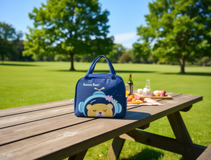 Space Bear Insulated Cooler Bag 600D Cartoon Design Handheld Food Storage for Picnic Outdoor Use - Product Image 2