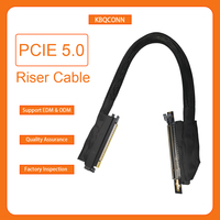 Câble d'extension Riser pour carte graphique GPU 90 degrés PCI Express PCI-E 5.0 16X vers X16 GEN5, 0.3M 0.4M 0.5M pour serveur IA