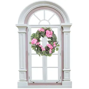 Custom Artificial Flower Wreath Spring Summer Autumn Hydrangea Wreath Peony Wreath For Front Door Outdoor Decoration 30-60CM