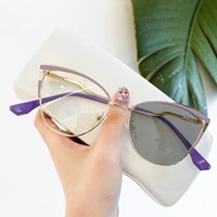 Lunettes de vue photochromiques de qualité supérieure pour femmes, monture œil de chat en métal, anti-lumière bleue, verres optiques à changement de couleur, verres sur ordonnance personnalisés