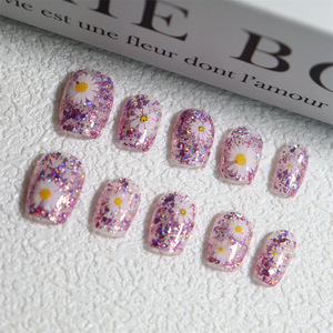 <span class=keywords><strong>Uñas</strong></span> Postizas Cortas con Flores, Precio al por Mayor, <span class=keywords><strong>Uñas</strong></span> Postizas Hechas a Mano, <span class=keywords><strong>Uñas</strong></span> <span class=keywords><strong>Acrílicas</strong></span> Bonitas <span class=keywords><strong>de</strong></span> Alta Calidad con Múltiples <span class=keywords><strong>Diseños</strong></span>, Proveedor - Product Image 1