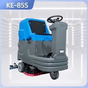 Floor Washing Machines and <b>Mopping</b> Machines Used in Residential Properties and Estates Driving a Floor Scrubber to <b>Clean</b> the Gro - Product Image 1