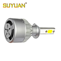 Système d'éclairage automobile Lumière LED 36W Ampoule 4500LM Super White C6 H1 Phare COB à LED longue durée