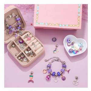 Wholesale 2025 New Trend Educational DIY Jewelry <b>Making</b> Toys <b>Kit</b> 76pcs Plastic Beads <b>Bracelet</b> <b>Charms</b> Fashion Accessories Bulk - Product Image 1