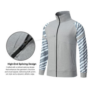 Chaqueta de primavera para hombre en blanco para imprimir Logo Fitness ropa Jogging gimnasio deporte al aire libre chaquetas Zip Slim Fit chaqueta para hombres - Product Image 2