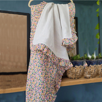 Couverture pour bébé en coton 100% à volants floraux, tricotée à la main, respirante, literie pour nourrissons, confortable, qualité supérieure, quatre saisons