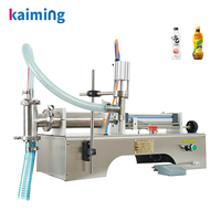 Machine de remplissage semi-automatique pneumatique à tête unique pour boissons, lait, jus, liquides, sauce soja, vinaigre, shampoing en bouteilles plastiques