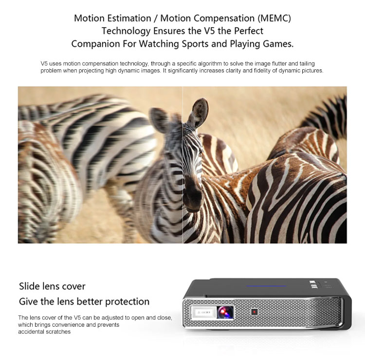 Toumei V5 Smart DLP 3D Projector, 2GB RAM, 32GB ROM - Ideal for