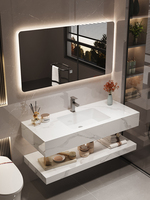 Lavabo de salle de bain de luxe de style américain de qualité supérieure, en pierre de roche, en porcelaine, en granit, pour salle de bain, lavabo pour se laver les mains