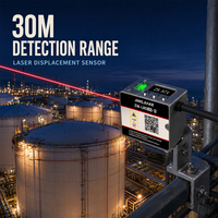 Capteur de distance laser ZW-LRD 30m avec interrupteur, sortie analogique 4-20mA/0-5V et RS485 pour la mesure industrielle