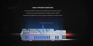 Sunnysky X105A PRO <span class=keywords><strong>ESC</strong></span> sin escobillas 3-6s controlador de velocidad eléctrico de 32 bits para VTOL Dron de ala fija UAV FPV RC helicóptero avión - Product Image 2