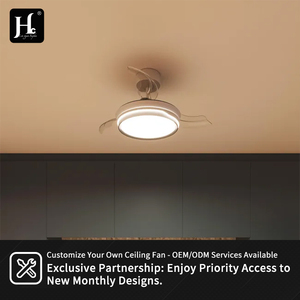 Ventilador de Techo Invisible con Luz LED de 6 Velocidades para Comedor y Dormitorio, Gran Flujo de Aire, Hierro, DC, para el Hogar, con Correa de Velocidad - Product Image 6