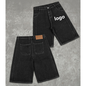 Stile Vintage effetto lavato larghi produttori di <span class=keywords><strong>Jeans</strong></span> da <span class=keywords><strong>uomo</strong></span> pantaloncini di <span class=keywords><strong>Jeans</strong></span> larghi personalizzati <span class=keywords><strong>uomo</strong></span> - Product Image 4