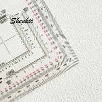 Meilleures ventes : Gabarit de dessin carré transparent en plastique de 1,2 mm d'épaisseur avec rapporteur, option logo personnalisé