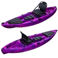 LSF Kayak Populaire en Plastique de 2,9 Mètres, Bateau de Pêche avec Accessoires, Monoplace