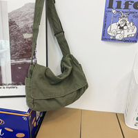 Sac à bandoulière rétro en toile vintage pour l'école, personnalisable avec logo, léger, de haute qualité, tendance, pour étudiants