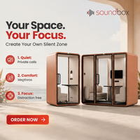Cabine de réunion insonorisée pour 2, 4 ou 6 personnes, cabine de bureau acoustique silencieuse, poste de travail modulaire, cabines privées pour appels en conférence